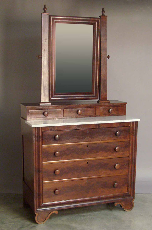 Appraisal: Empire mahogany dresser ca h w