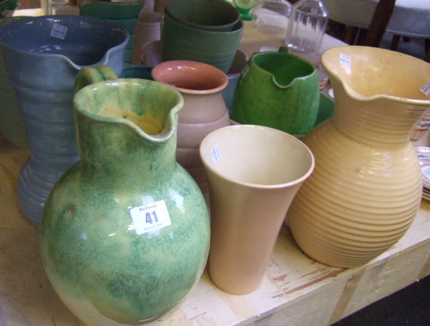 Appraisal: A quantity of earthenware jugs and vases including Denby Bretby