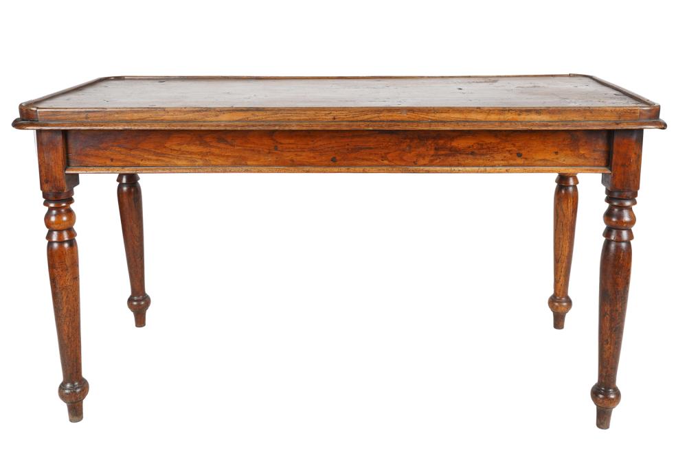 Appraisal: VICTORIAN PINE SIDE TABLEthe rectangular top with raised molded rim