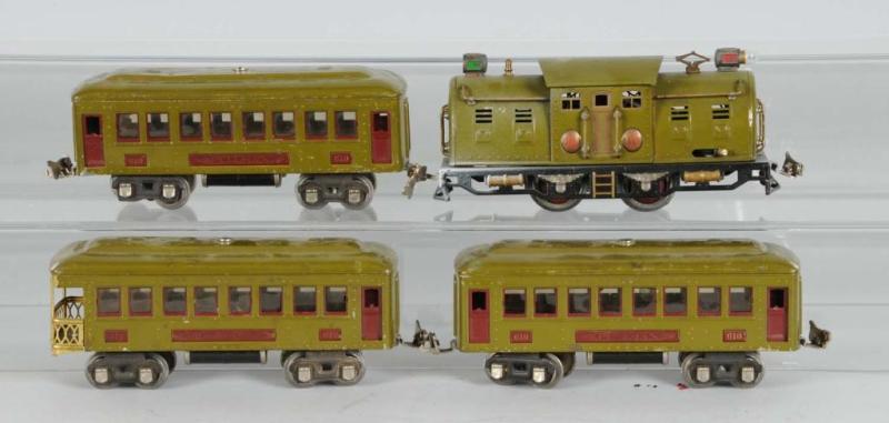 Appraisal: Lionel No O-Gauge Passenger Set Description Pre-war Set includes E