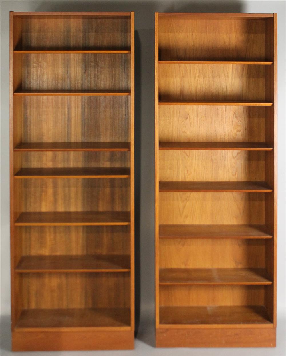 Appraisal: PAIR OF HUNDEVAD CO MID-CENTURY DANISH HARDWOOD BOOKSHELVES having six