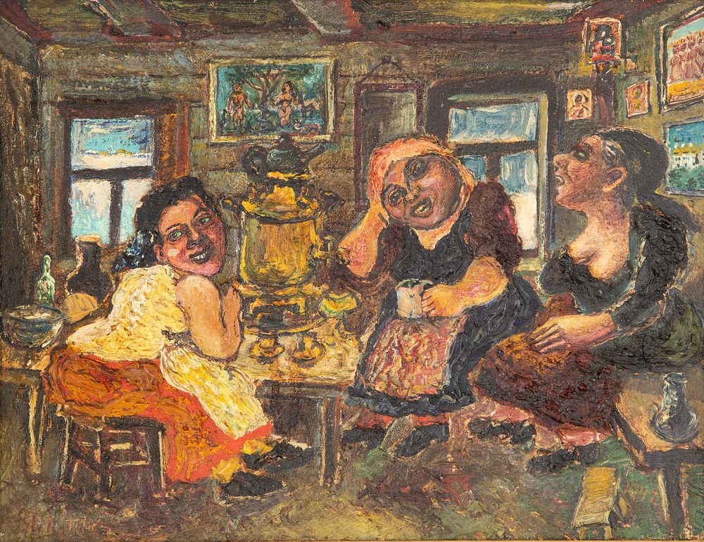 Appraisal: DAVID BURLIUK RUSSIAN - DAVID BURLIUK RUSSIAN - Three Women