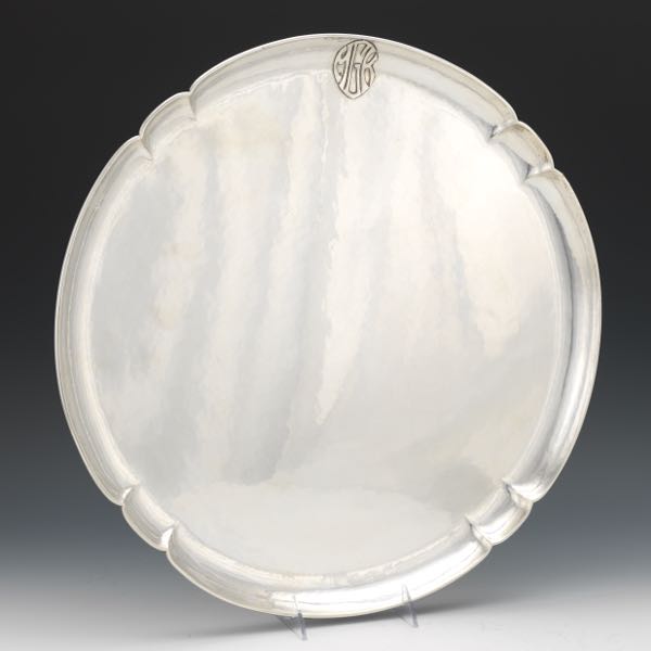 Appraisal: FALIK NOVICK ARTS AND CRAFTS STERLING CHARGER diameter Novick emigrated