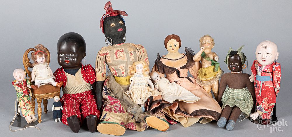 Appraisal: Miscellaneous dolls Miscellaneous dolls to include Black Americana composition with