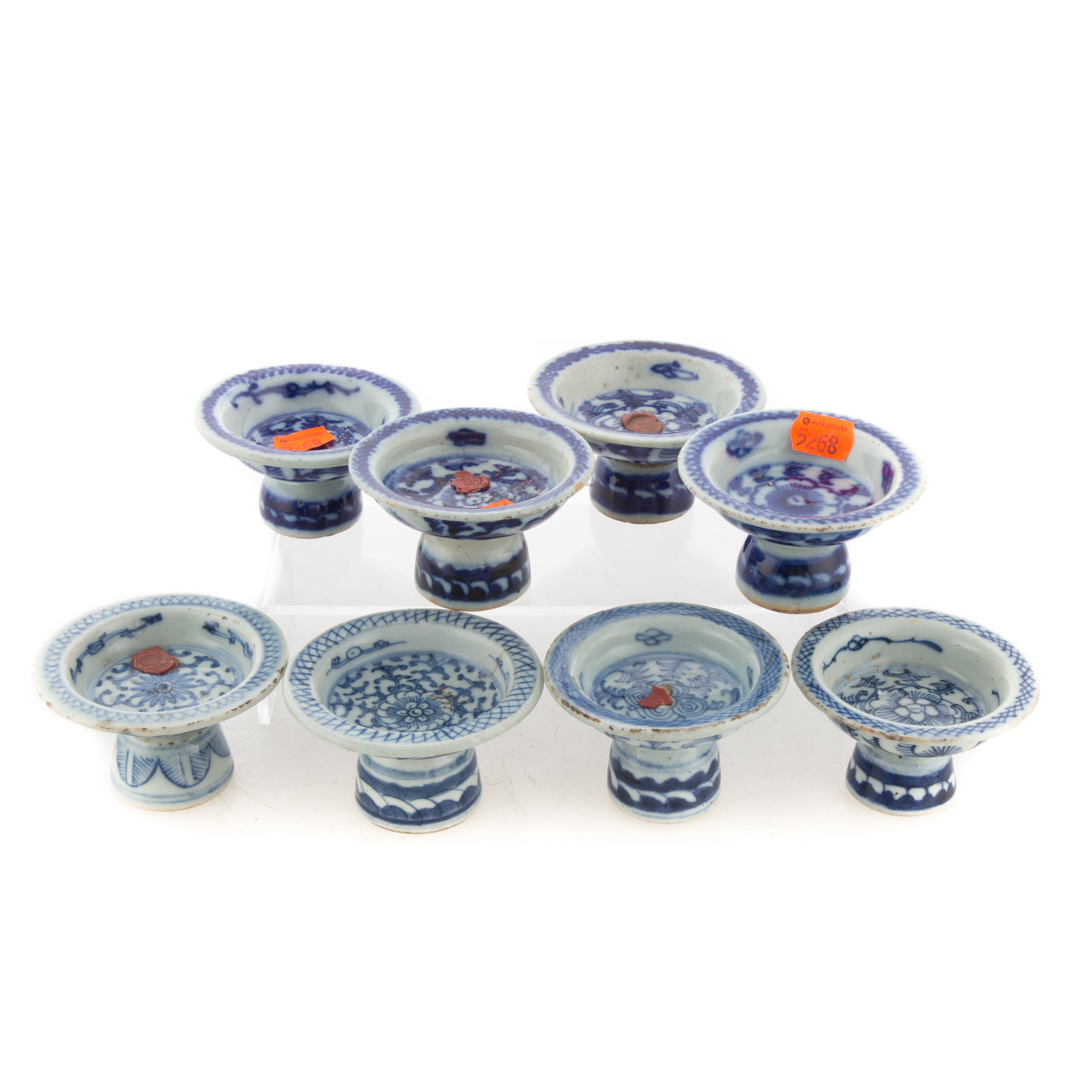 Appraisal: Eight Chinese Export blue and white master salts