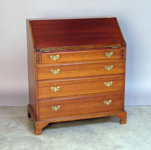 Appraisal: New England Chippendale cherry slant front desk th c h