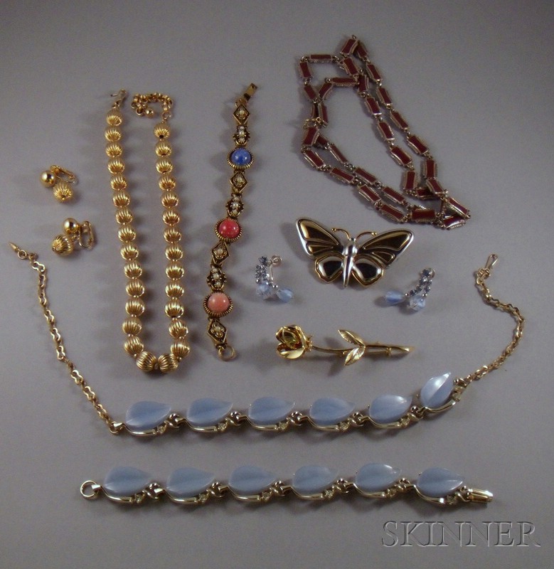 Appraisal: Nine Pieces of Assorted Vintage Costume Jewelry