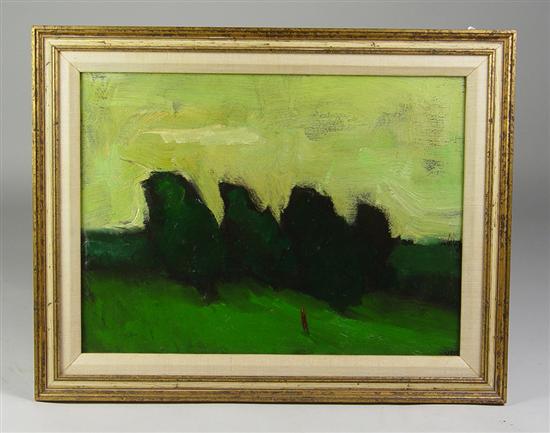 Appraisal: Mangum William Goodson - Abstract landscape oil on board with