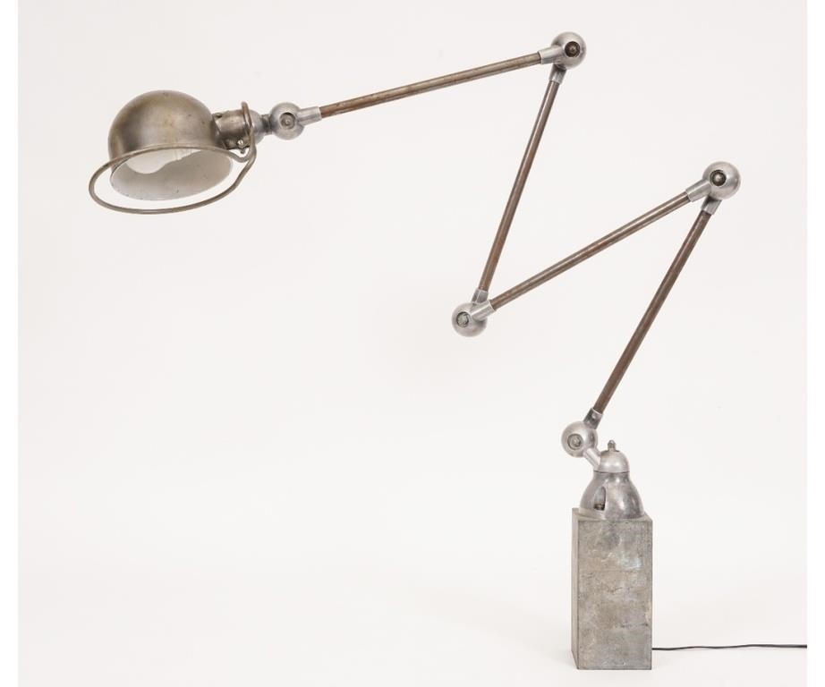 Appraisal: Jieide French industrial modernist lamp with extremely heavy metal base