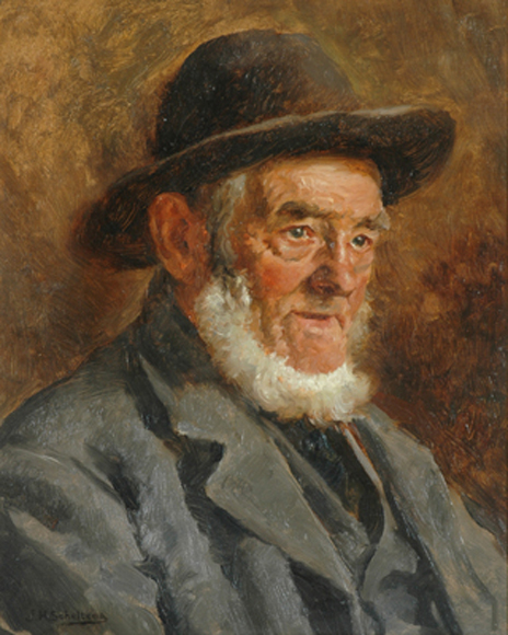 Appraisal: Jan Hendrik Scheltema - Portrait of an Elderly Man oil