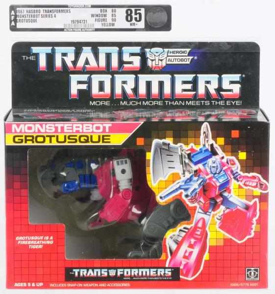 Appraisal: Transformers Grotusque AFA Hasbro Difficult to find late Transformers line