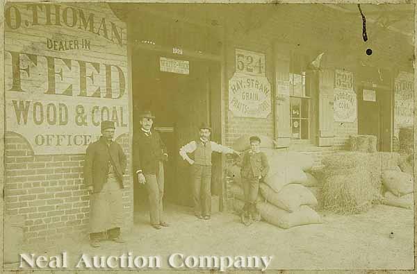 Appraisal: New Orleans three vintage photographs of the business O Thoman