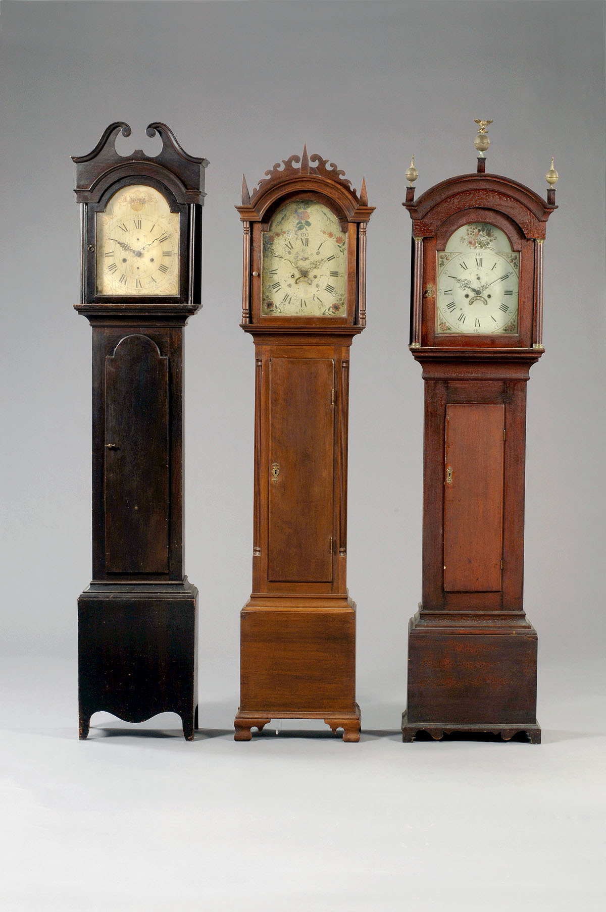 Appraisal: NEW HAMPSHIRE CHIPPENDALE PINE TALL-CASE CLOCK BY JACOB JONES PITTSFIELD