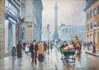 Appraisal: EDOUARD LEON CORTES FRENCH - Rue de la Paix Place