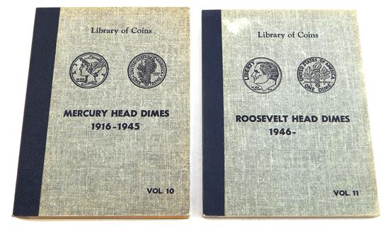 Appraisal: COINS Two albums containing partial sets of circulated Mercury dimes