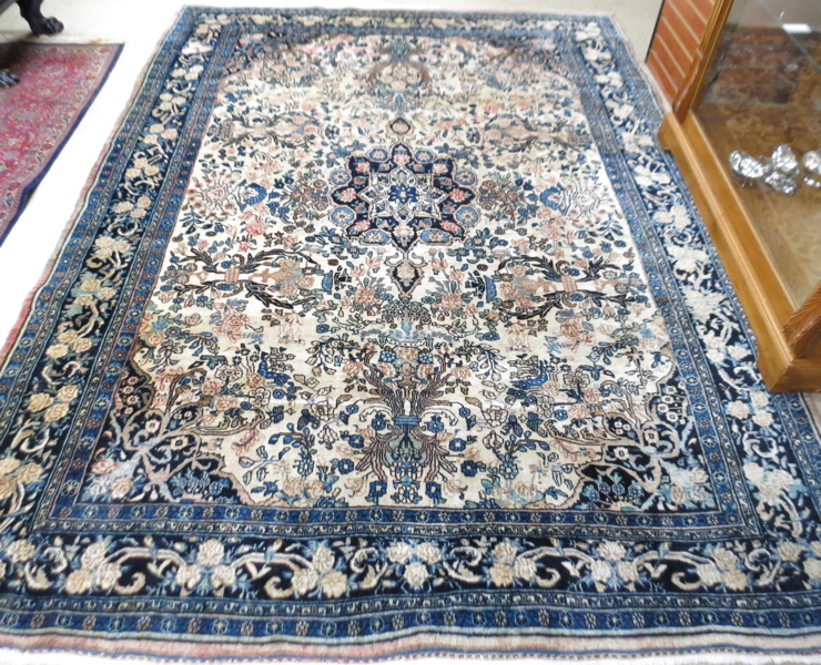 Appraisal: SEMI-ANTIQUE PERSIAN MASHAD CARPET Khorasan Province hand knotted in a