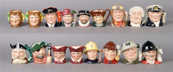 Appraisal: A Group of Seventeen Royal Doulton Medium Character Jugs Height