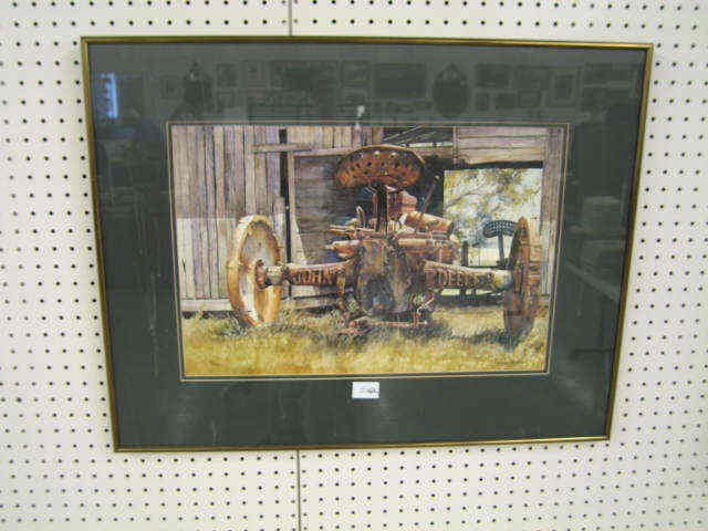 Appraisal: Lillian Brooks Print of a John Deere Tractor signed numbered