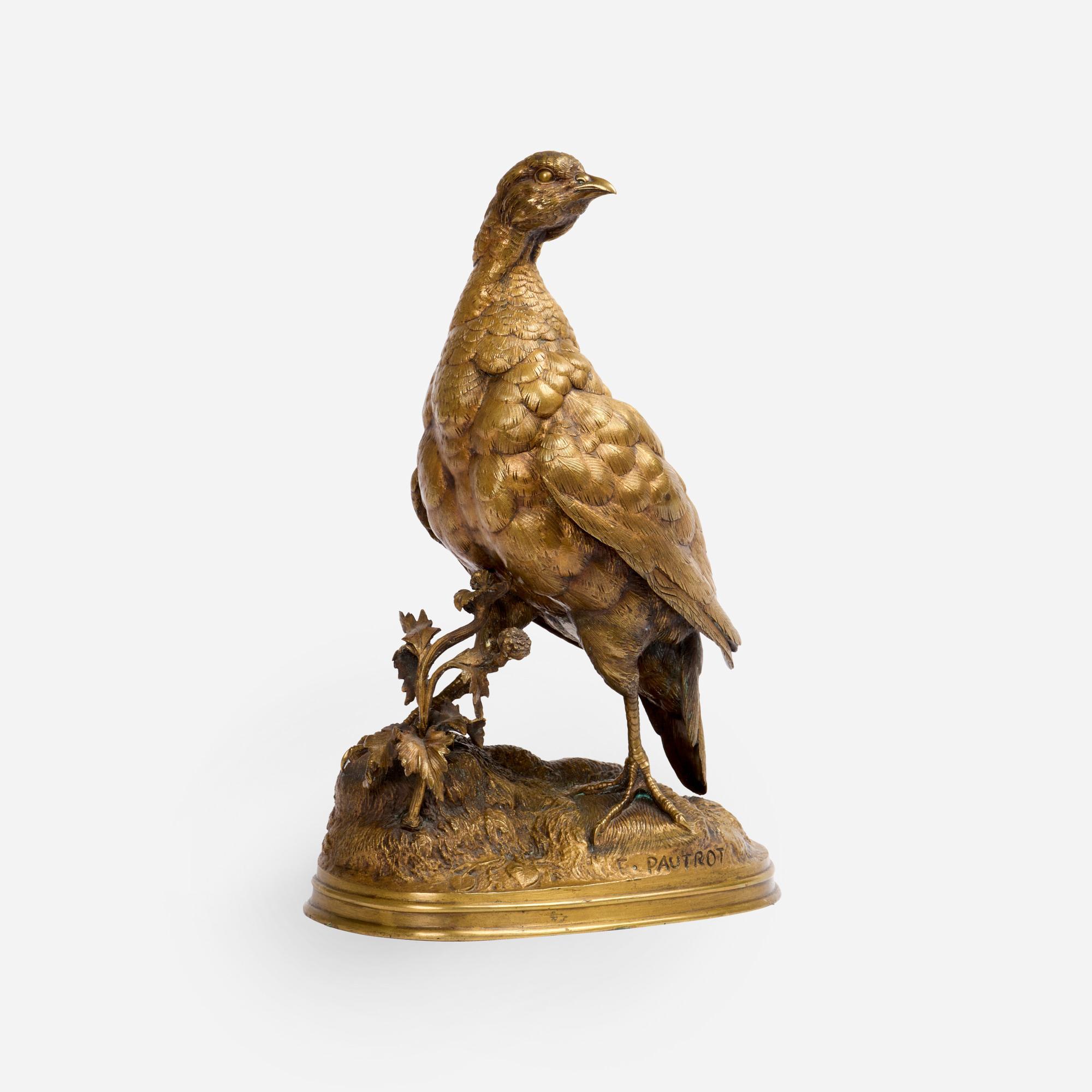 Appraisal: FERDINAND PAUTROT BRONZE PARTRIDGE HEIGHT Ferdinand Pautrot French - Partridge