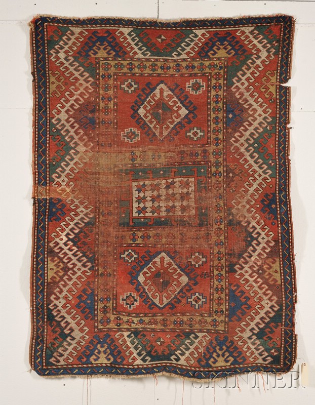 Appraisal: Bordjalou Kazak Rug Southwest Caucasus second half th century areas