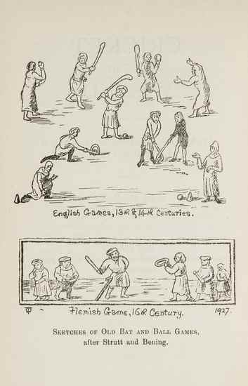 Appraisal: Thomas Percy Francis H P -T Old English Cricket parts