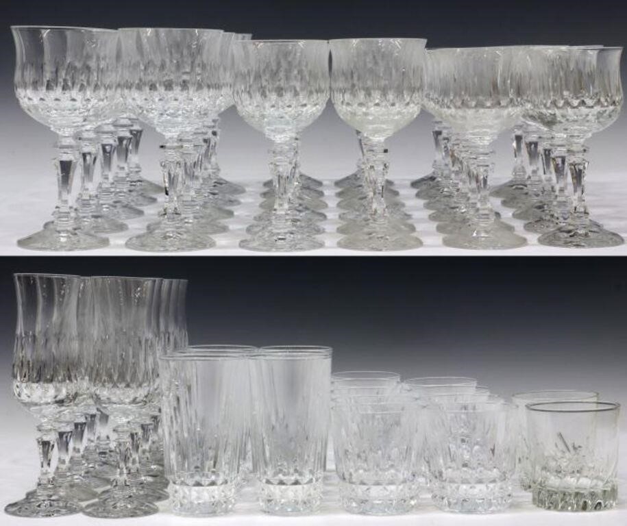 Appraisal: lot of Colorless cut crystal stemware including set of comprising