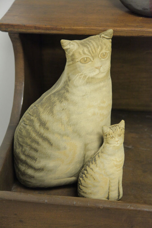 Appraisal: TWO CLOTH CAT DOLLS American late th century Early printed