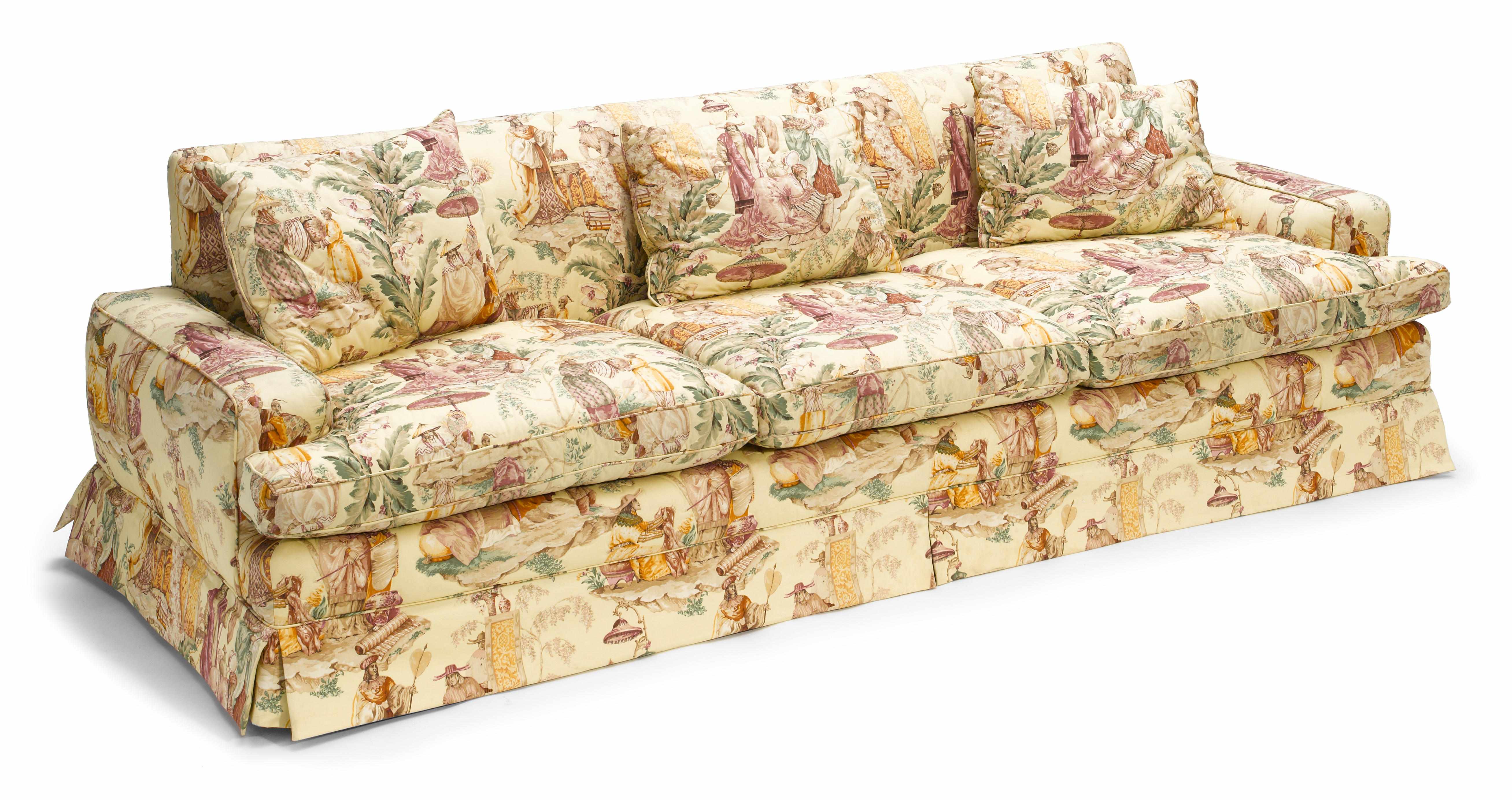 Appraisal: A William Haines upholstered sofa - height of sofa in