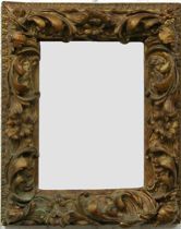 Appraisal: Ornate Wood Frame Beautiful heavily carved wood frame Carvings in