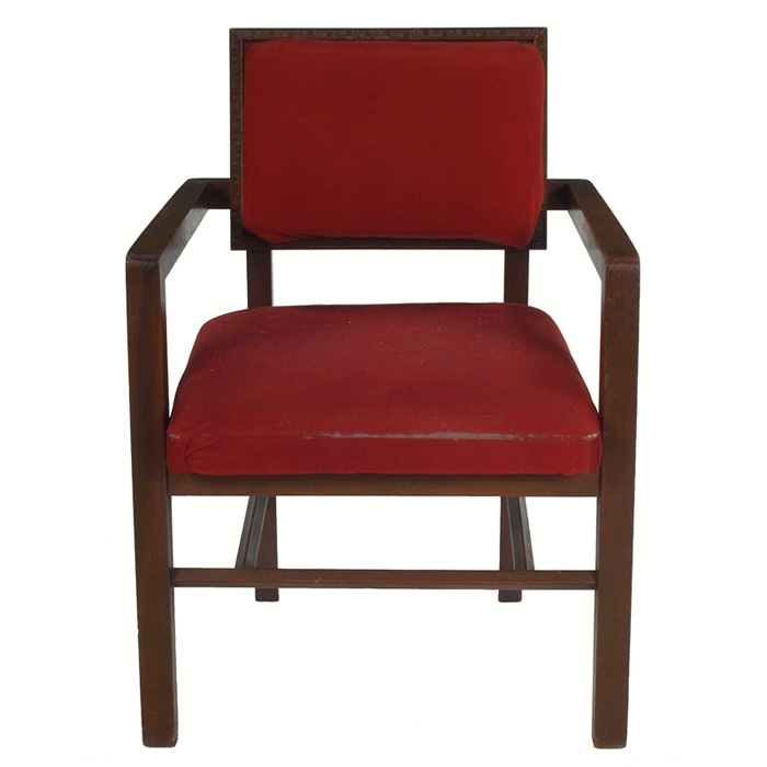 Appraisal: Frank Lloyd Wright chair manufactured by Heritage Henredon Taliesin design