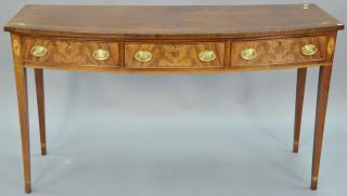 Appraisal: Hickory mahogany server with fan and panel inlays ht in