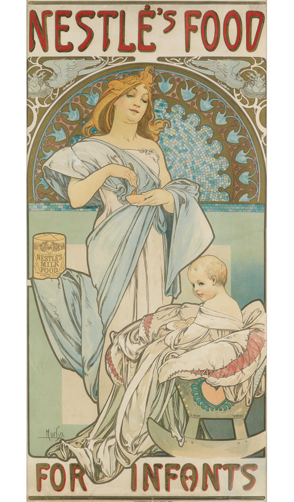 Appraisal: ALPHONSE MUCHA - NESTL 'S FOOD FOR INFANTS x inches