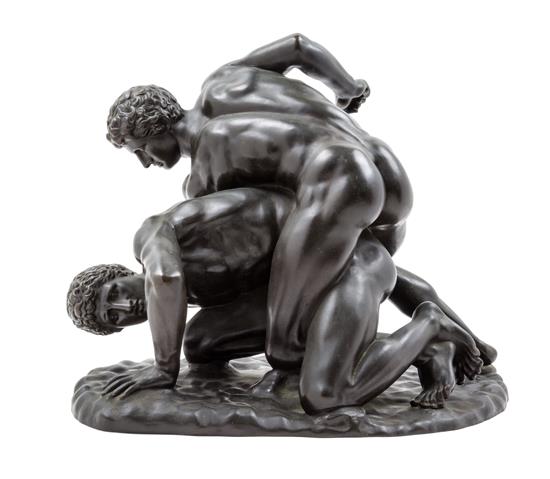 Appraisal: Sale Lot A Grand Tour Bronze Figural Group after the