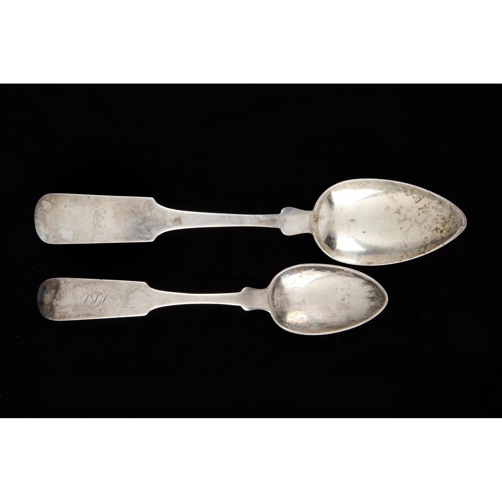 Appraisal: Two Southern Related Coin Silver Spoons the first by F