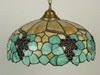 Appraisal: LAMP SHADE - Circa - leaded slag glass hanging lamp