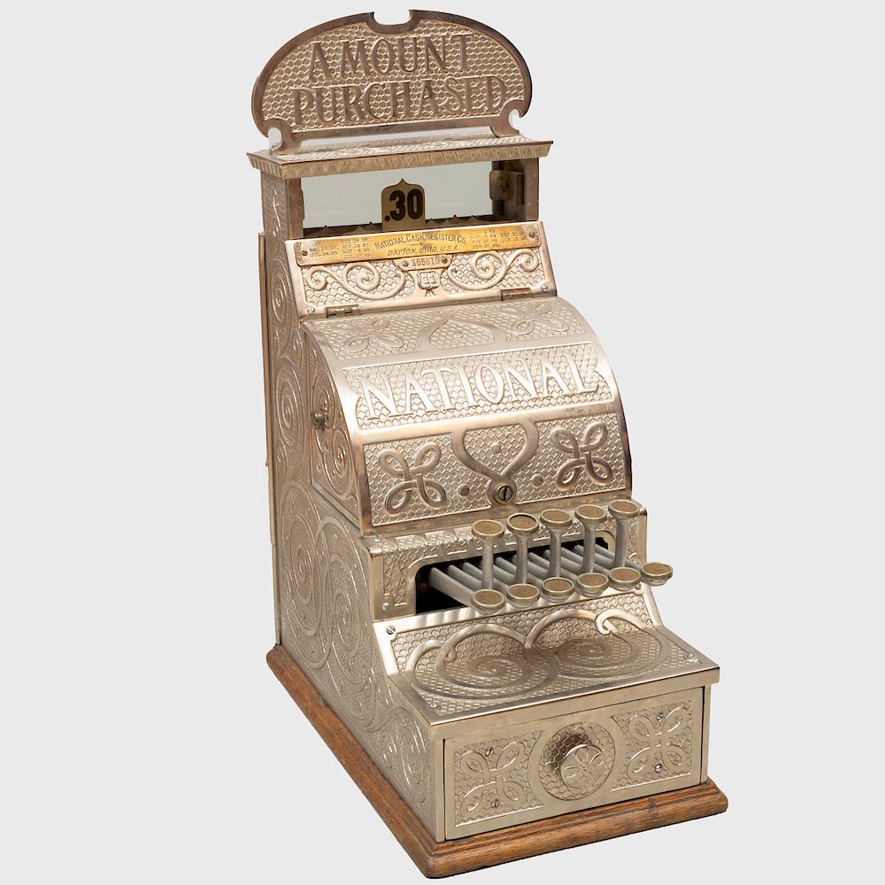 Appraisal: Nickel Cash Register National Cash Register Co Dayton Ohio Patented