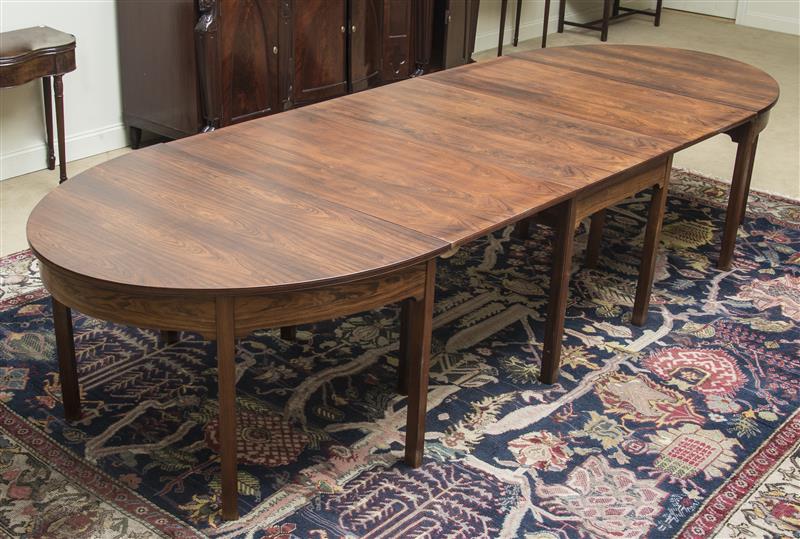 Appraisal: KAARE KLINT FOR RUD RASMUSSEN DENMARK THREE-PART ROSEWOOD DINING TABLE