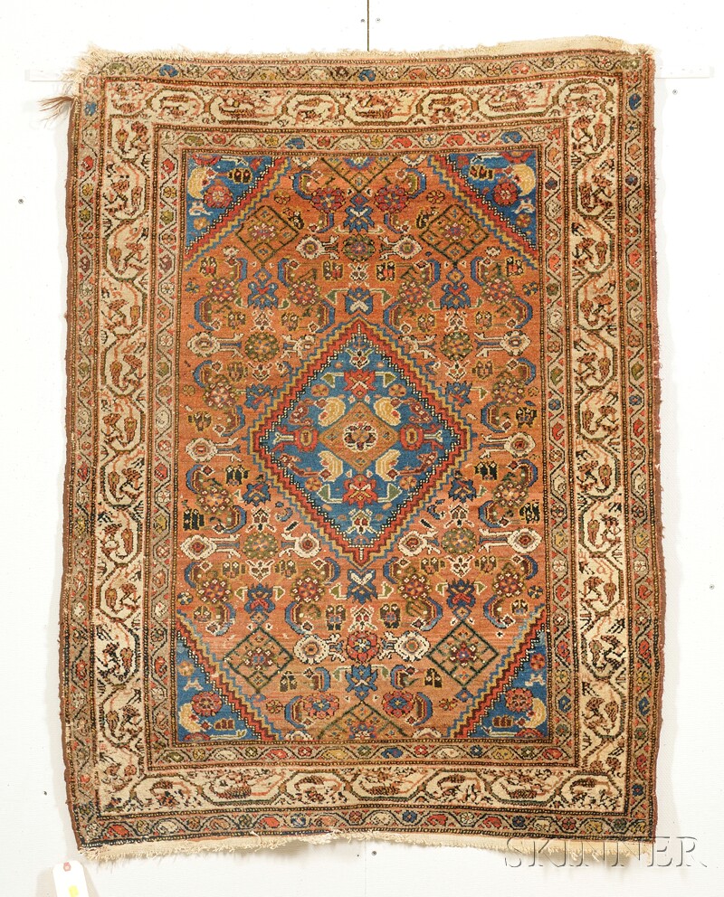 Appraisal: Hamadan Rug Northwest Persia early th century some moth damage