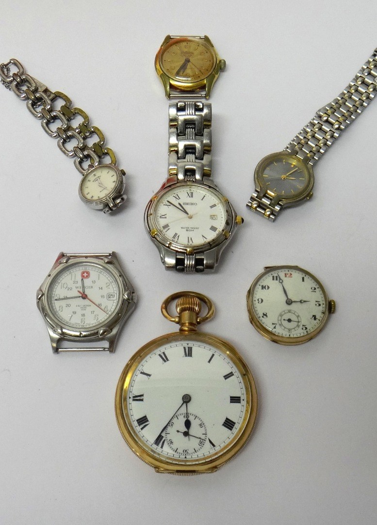 Appraisal: A gentleman's gilt metal cased keyless wind openfaced pocket watch