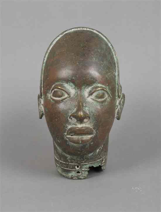 Appraisal: A Cast Bronze Bust Ife depicting a male head Height