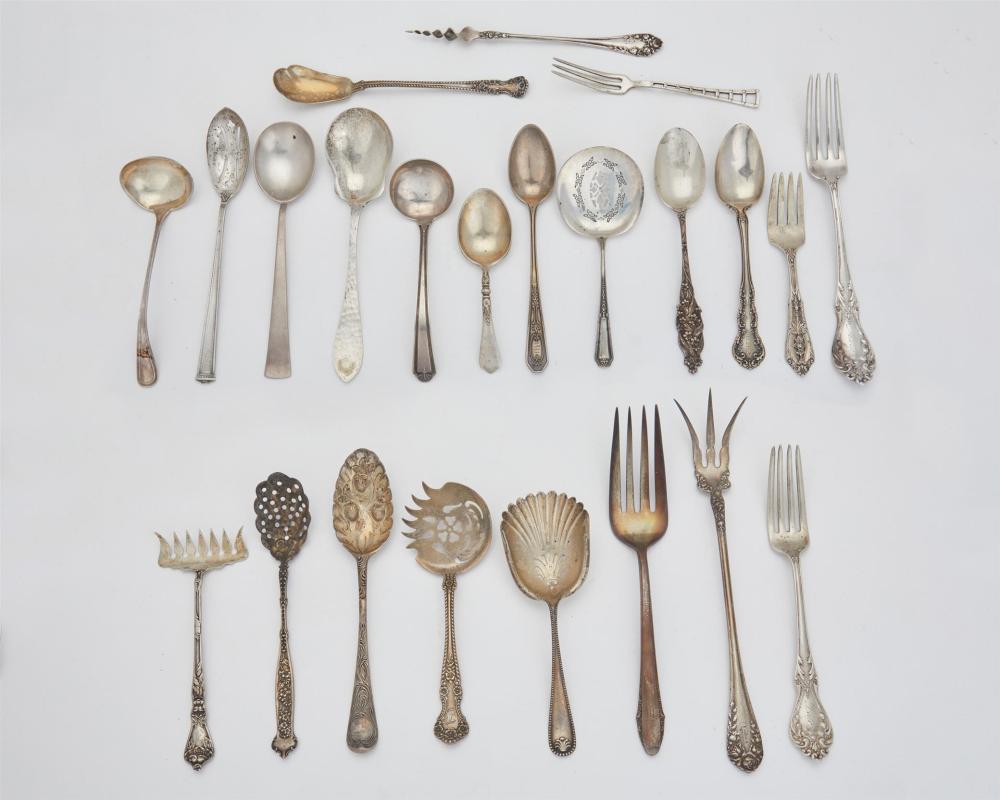 Appraisal: A group of sterling silver specialty flatware items Late th