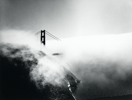 Appraisal: WHITE MINOR - Golden Gate Bridge in Fog Silver print