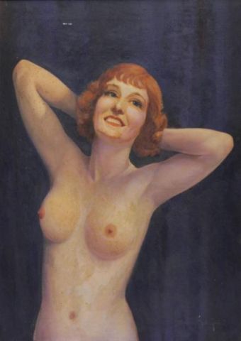 Appraisal: DE GROOT Adriaan Martin Oil on Canvas of a Nude