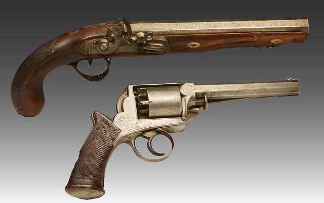 Appraisal: AN EARLY TH CENTURY FLINT LOCK PISTOL by Richardson of