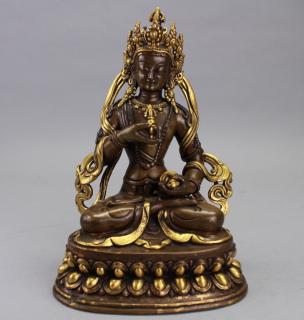 Appraisal: th C Gilt Bronze Tibetan Avalokiteshvara th C Gilt Bronze