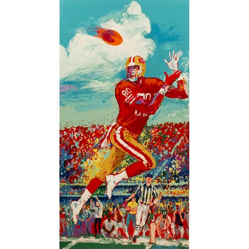 Appraisal: Leroy Neiman Serigraph Counting - Jerry Rice Framed Leroy Neiman