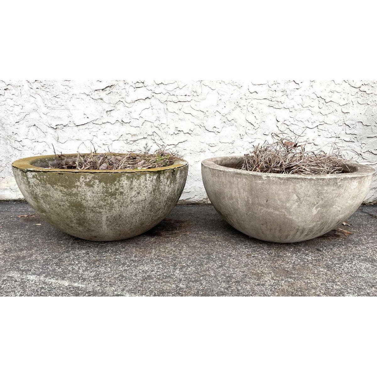 Appraisal: Pair Vintage Bowl Form Garden Planters Dimensions H inches W