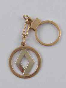 Appraisal: A yellow metal key ring with Russian hallmaks for ct