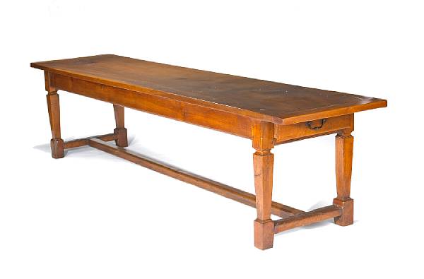 Appraisal: An Italian Baroque walnut refectory table composed of th century