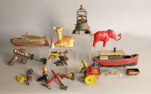 Appraisal: Group of tin toys including Jenny the Balking Mule Lehman